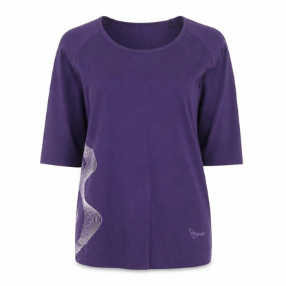 Womens UK Size 12 Tog 24 Purple Basic T-Shirt
