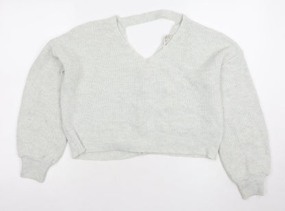 Womens UK Size 12 New Look Grey Cardigan Jumper