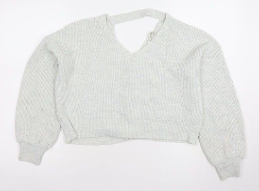 Womens UK Size 12 New Look Grey Cardigan Jumper