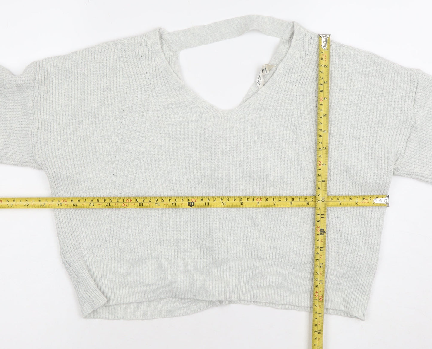 Womens UK Size 12 New Look Grey Cardigan Jumper