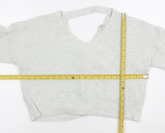 Womens UK Size 12 New Look Grey Cardigan Jumper