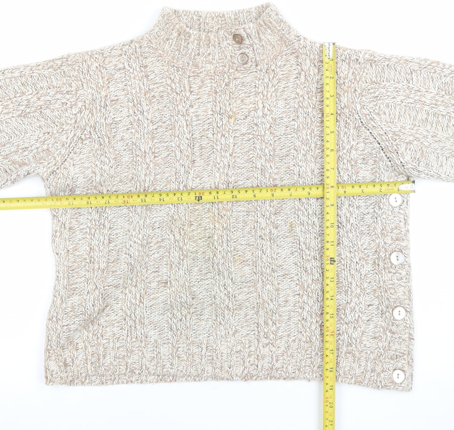 Womens UK Size 18 Papaya Beige Pullover Jumper