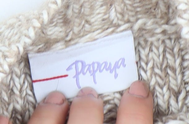 Womens UK Size 18 Papaya Beige Pullover Jumper