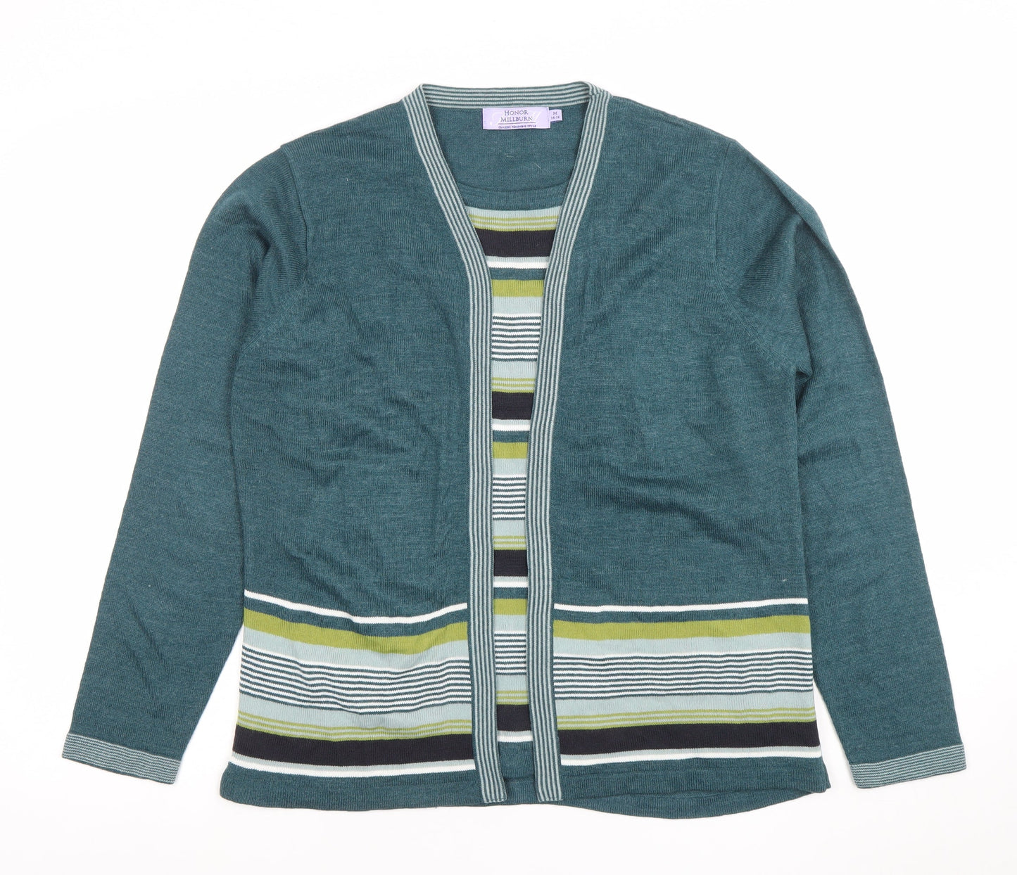 Womens UK Size M Honor Millburn Green Cardigan Jumper