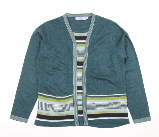 Womens UK Size M Honor Millburn Green Cardigan Jumper