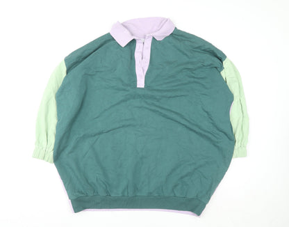 Womens UK Size 8 ASOS Design Multicoloured Henley Sweatshirt