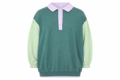 Womens UK Size 8 ASOS Design Multicoloured Henley Sweatshirt