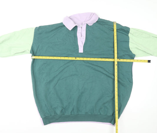 Womens UK Size 8 ASOS Design Multicoloured Henley Sweatshirt