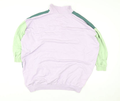 Womens UK Size 8 ASOS Design Multicoloured Henley Sweatshirt
