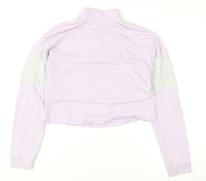 George Girls Purple Minnie Mouse Half Zip Sweatshirt 13-14 Years