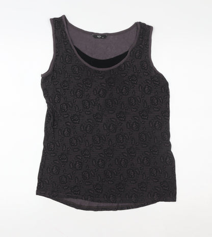 Womens UK Size 14 M&Co Black Basic Tank