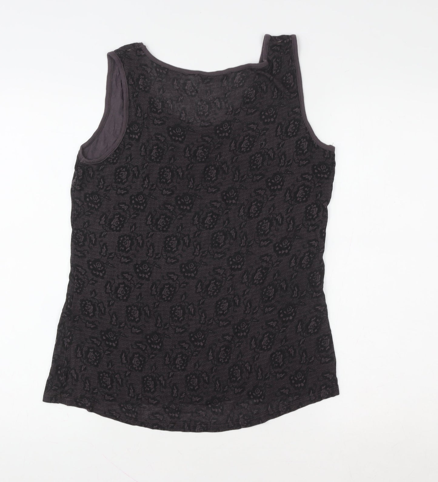 Womens UK Size 14 M&Co Black Basic Tank