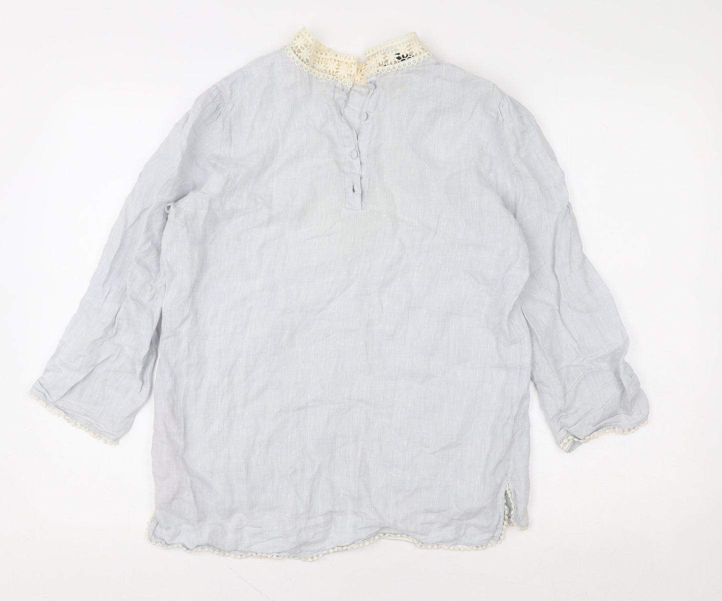 Womens UK Size S Zara Basic Grey Bohemian Blouse