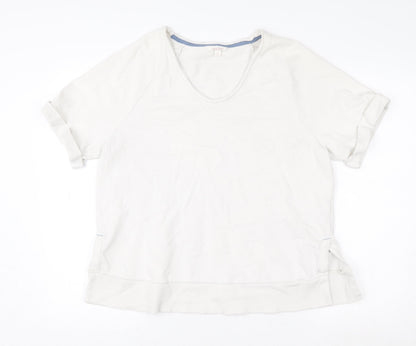 Womens UK Size M Marks and Spencer White Pullover Sweatshirt