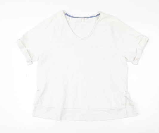 Womens UK Size M Marks and Spencer White Pullover Sweatshirt
