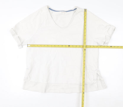 Womens UK Size M Marks and Spencer White Pullover Sweatshirt