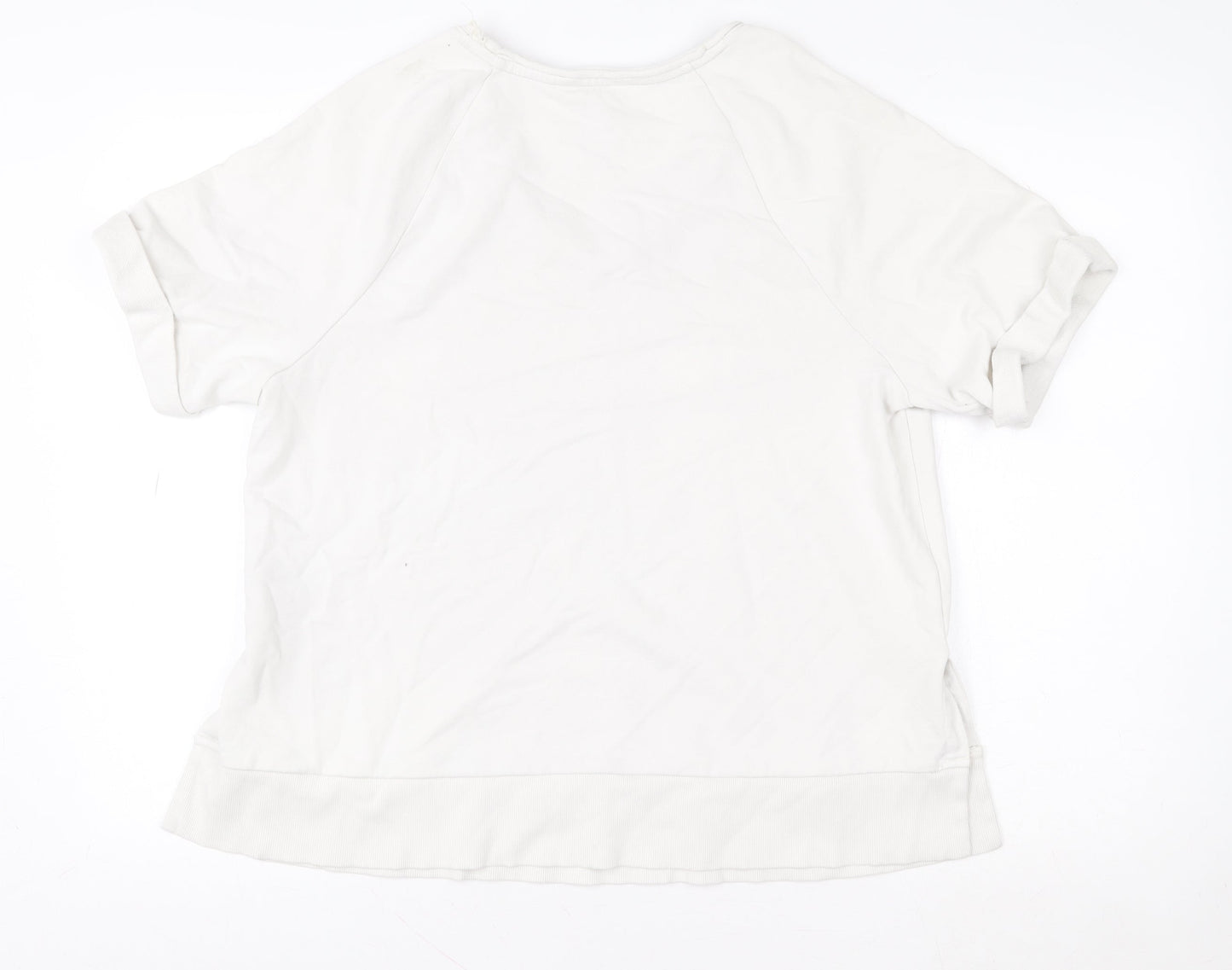 Womens UK Size M Marks and Spencer White Pullover Sweatshirt