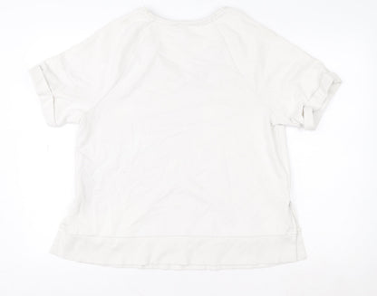 Womens UK Size M Marks and Spencer White Pullover Sweatshirt