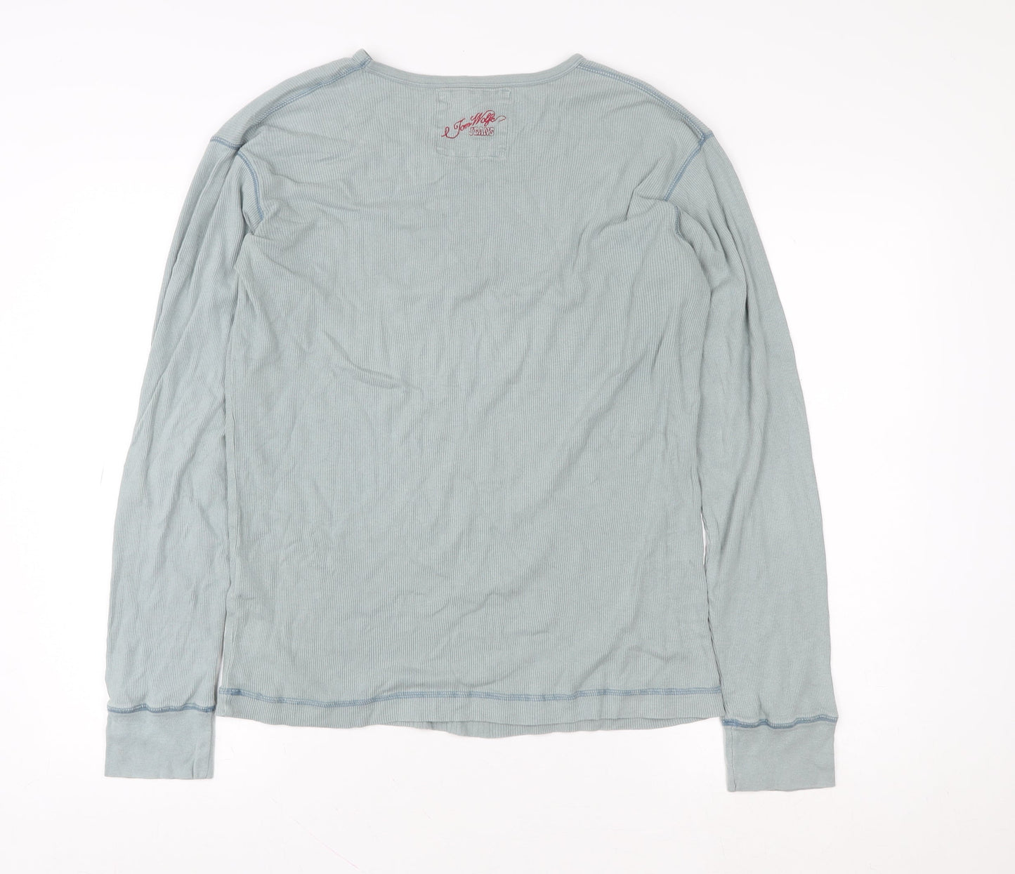 Womens UK Size XL Tom Wolfe Jeans Blue Basic T-Shirt
