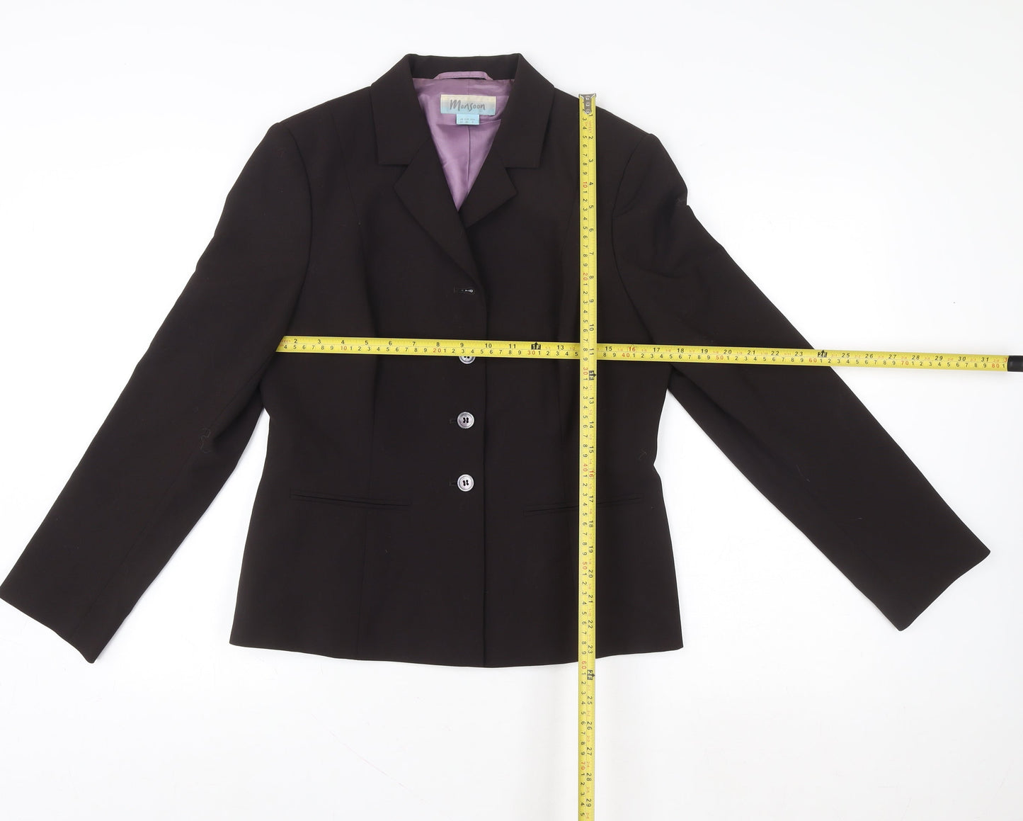 Womens UK Size 12 Monsoon Regular Black Blazer
