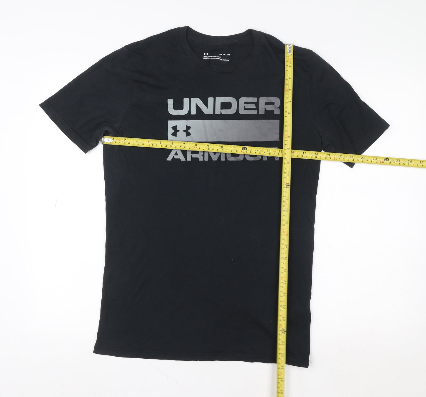 Under Armour Men's Black Small Sports Logo Short Sleeve T-Shirt