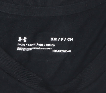 Under Armour Men's Black Small Sports Logo Short Sleeve T-Shirt