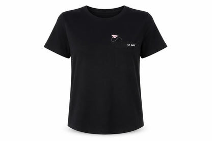 Womens UK Size M 98 Coast Av. Black Basic T-Shirt
