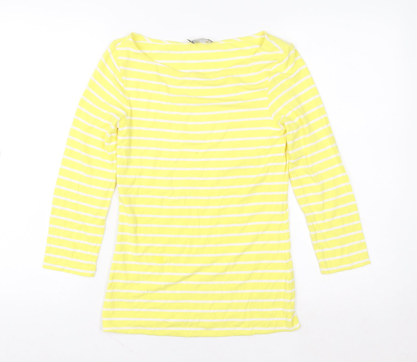 Womens UK Size XS Hobbs Yellow Basic T-Shirt
