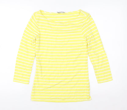 Womens UK Size XS Hobbs Yellow Basic T-Shirt