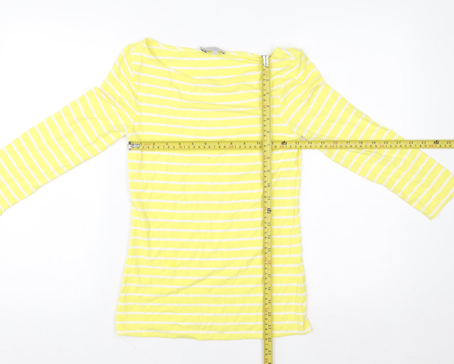 Womens UK Size XS Hobbs Yellow Basic T-Shirt
