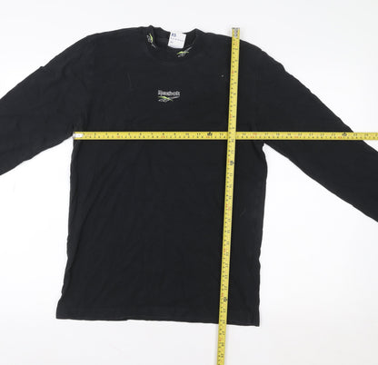 Reebok Men’s Black XS Long Sleeve Cotton Casual Top