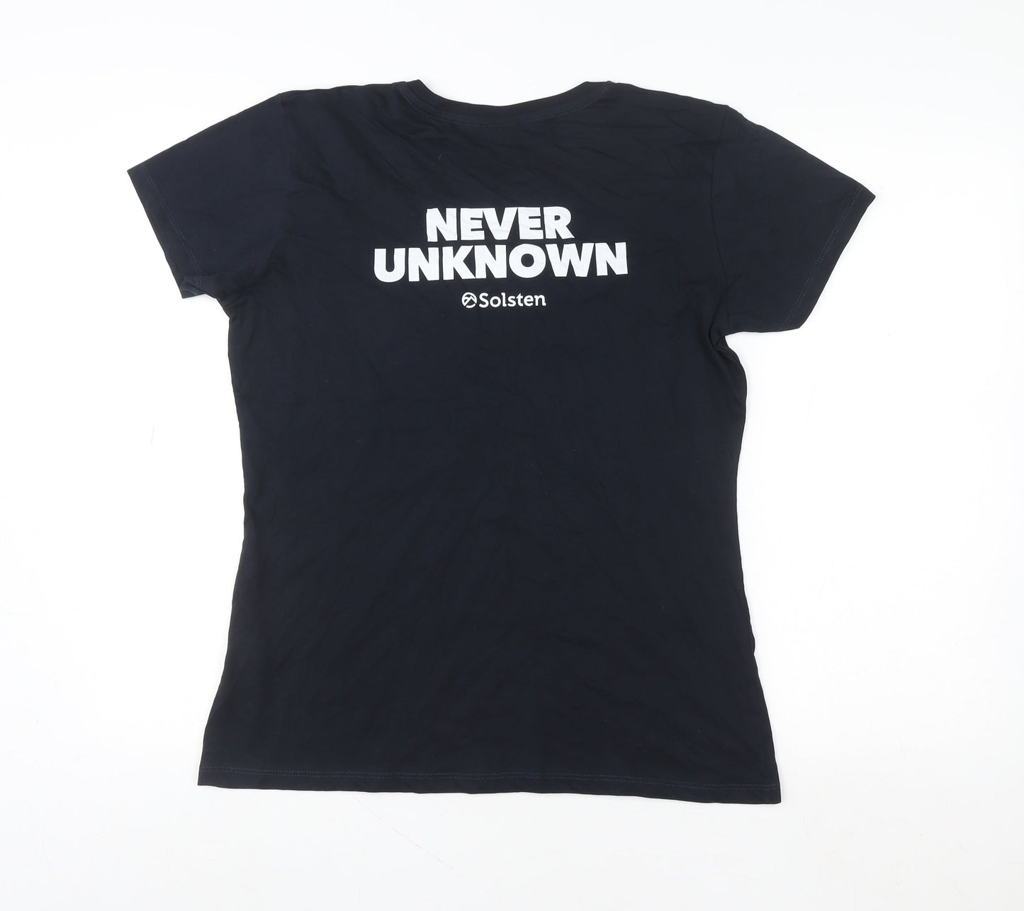 Womens UK Size L Premium Black Basic T-Shirt