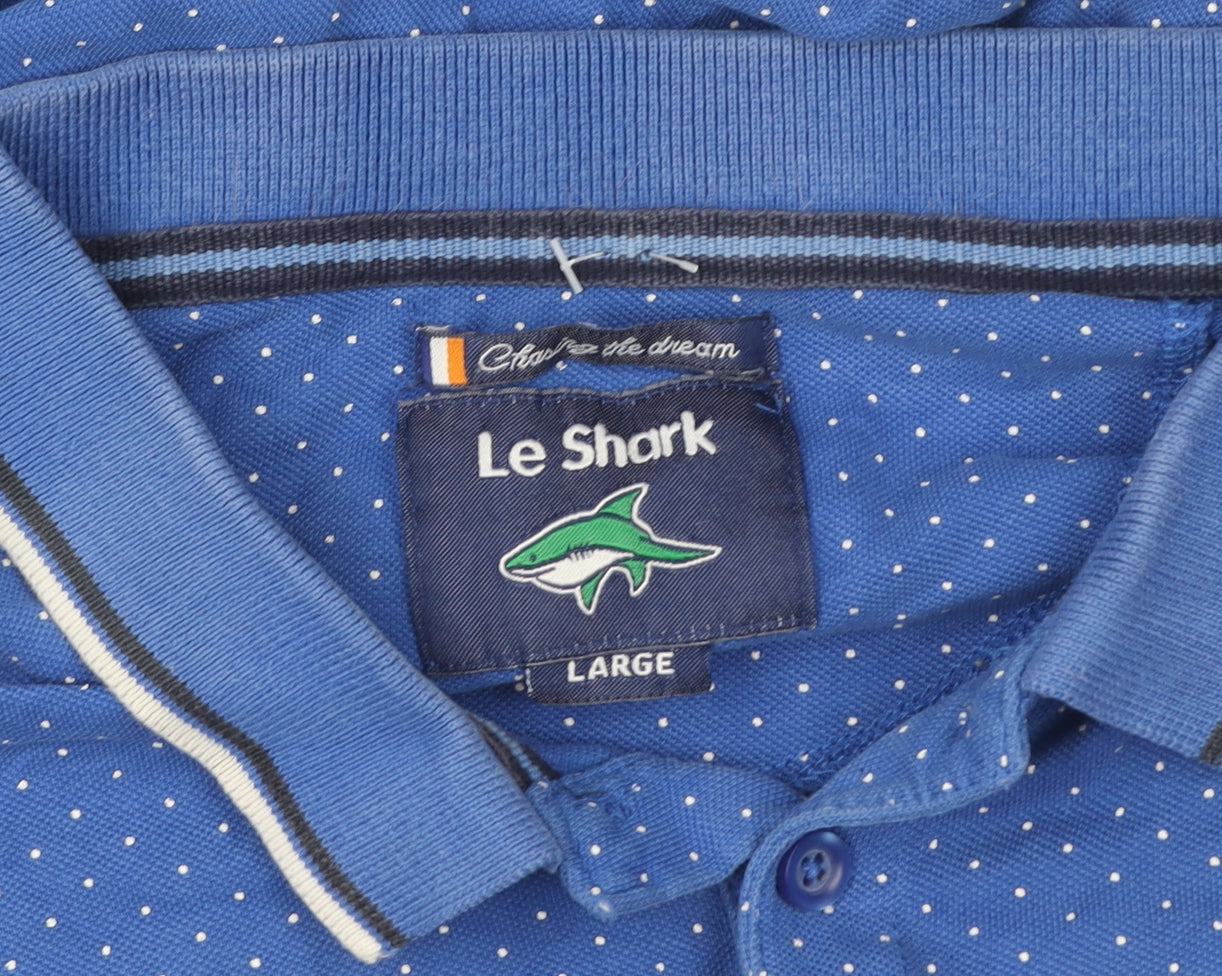 Mens UK Size L Le Shark Cotton Polo Shirt