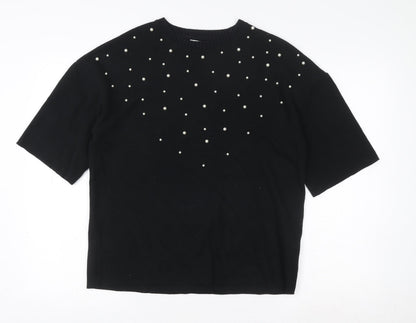 Womens UK Size 10 Marks and Spencer Black Pullover Sweatshirt