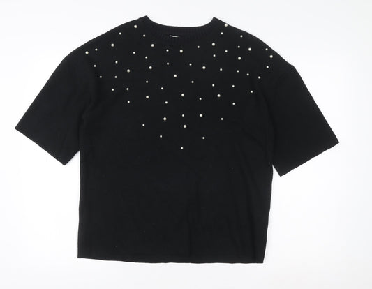 Womens UK Size 10 Marks and Spencer Black Pullover Sweatshirt