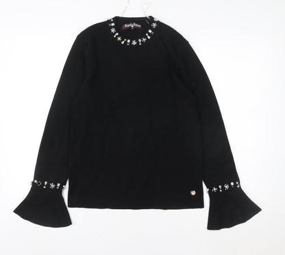 Womens UK Size 12 Rant & Rave Black Basic Blouse