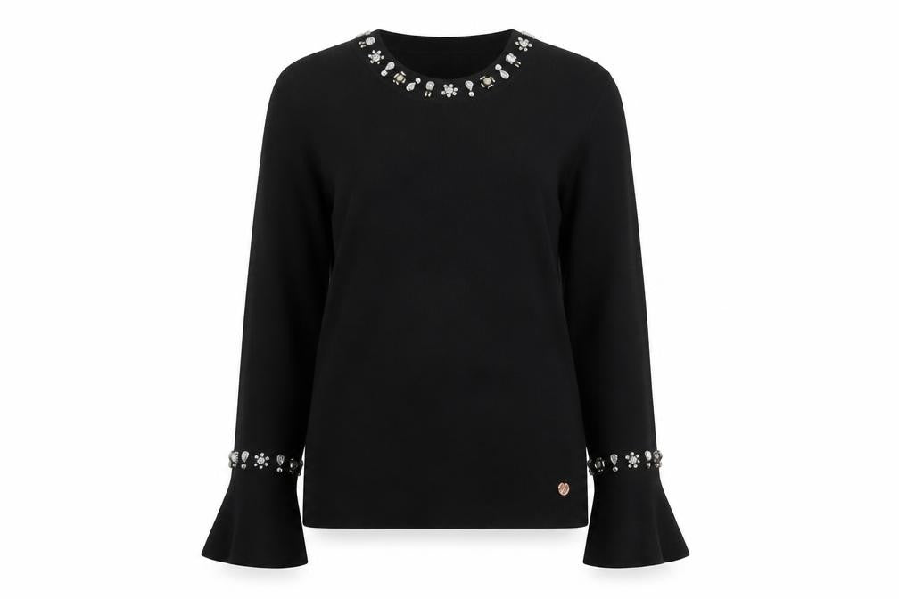 Womens UK Size 12 Rant & Rave Black Basic Blouse