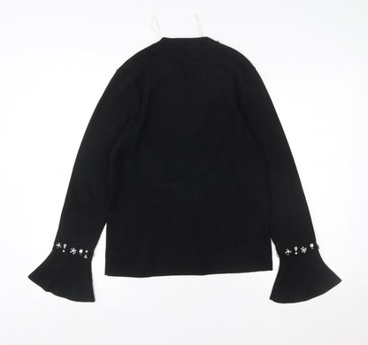 Womens UK Size 12 Rant & Rave Black Basic Blouse