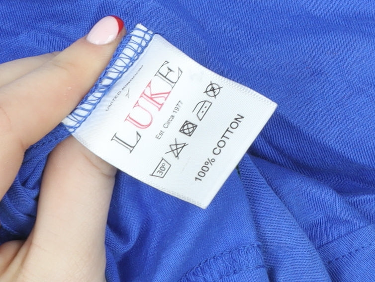 Mens UK Size L Luke Sport Blue  T-Shirt