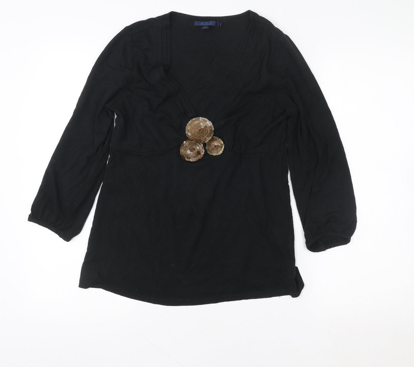 Womens UK Size 12 Boden Black Tunic Blouse
