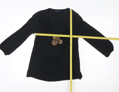 Womens UK Size 12 Boden Black Tunic Blouse