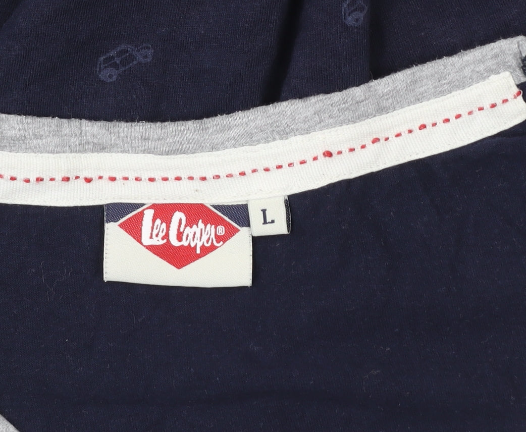 Unisex Adults UK Size L Lee Cooper Blue Basic Tank