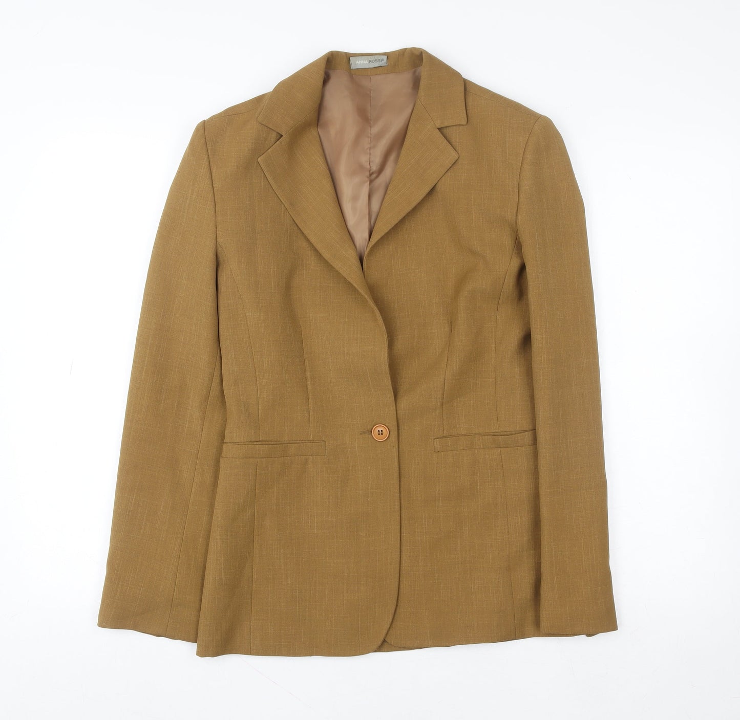 Womens UK Size 12 Anna Rossi Regular Brown Blazer