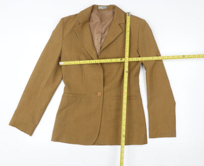 Womens UK Size 12 Anna Rossi Regular Brown Blazer