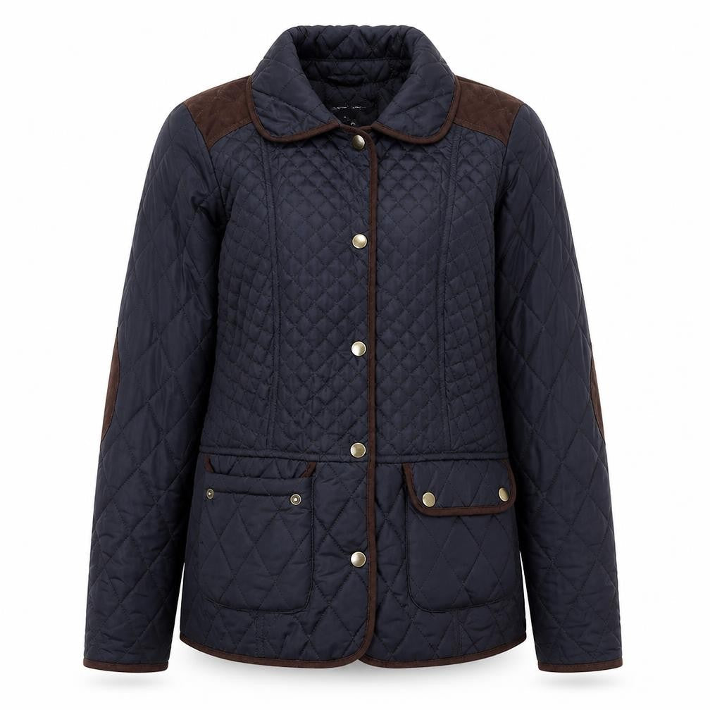 Womens UK Size 12 Dorothy Perkins Blue Quilted Coat