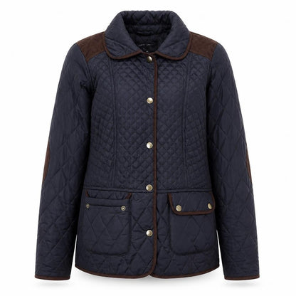 Womens UK Size 12 Dorothy Perkins Blue Quilted Coat