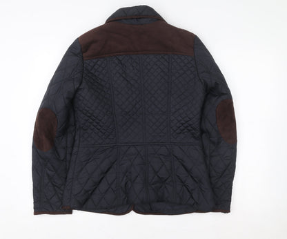 Womens UK Size 12 Dorothy Perkins Blue Quilted Coat
