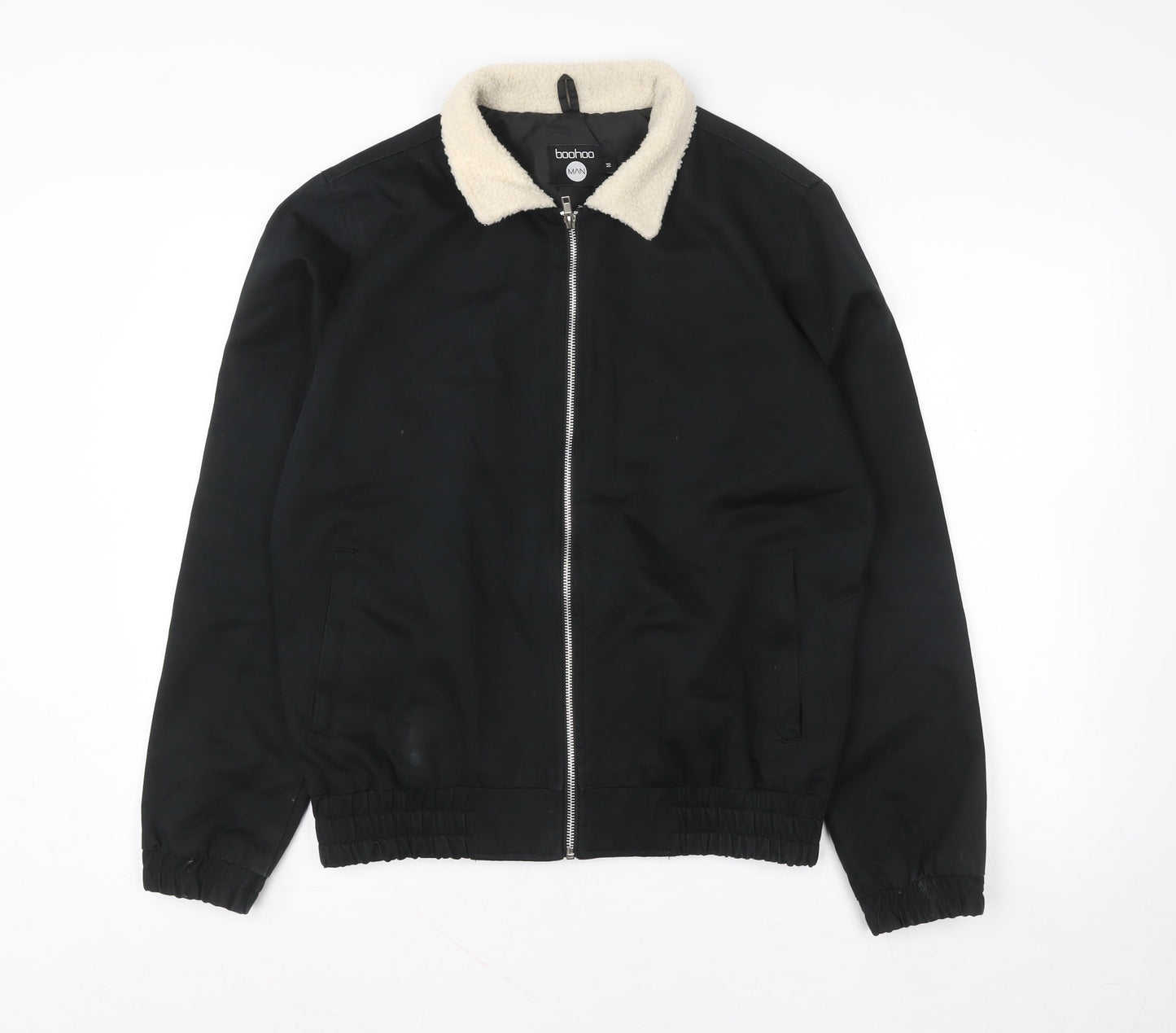 Mens UK Size M boohooMAN Black Bomber Jacket