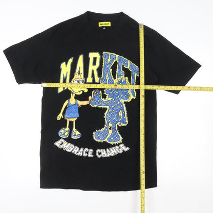 Mens UK Size M MARKET Black  T-Shirt