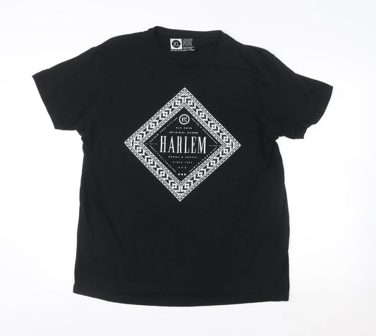 Unisex Adults UK Size XL Cedar Wood State Black Basic T-Shirt